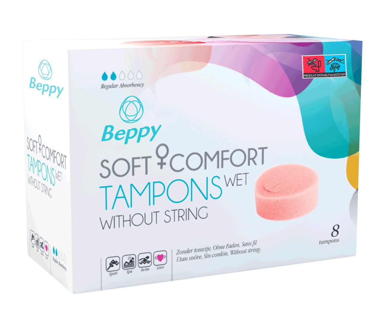 Beppy Soft-Comfort-Tampons 8er wet