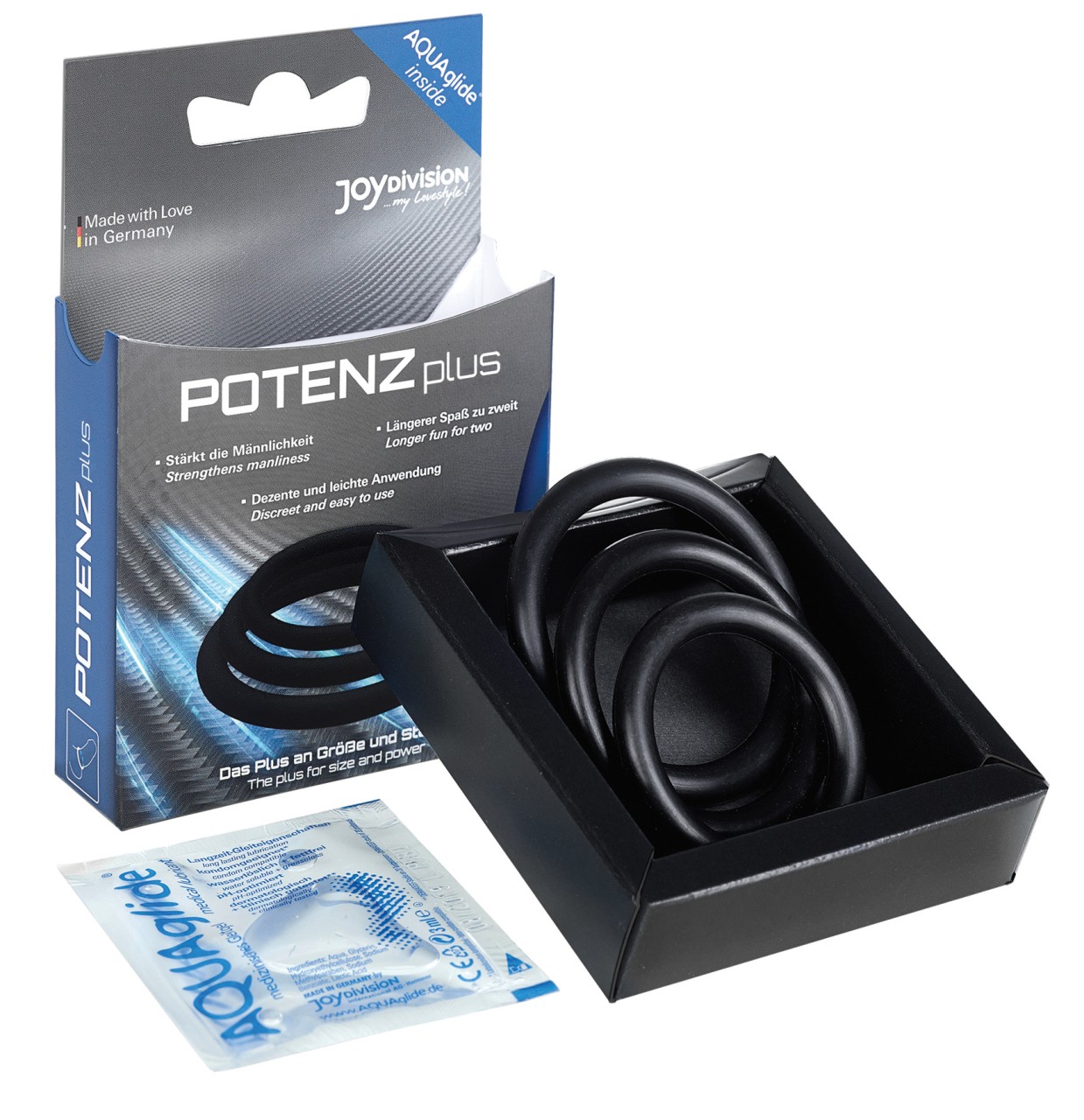 JOYDIVISION POTENZplus Penisring black 3er Set