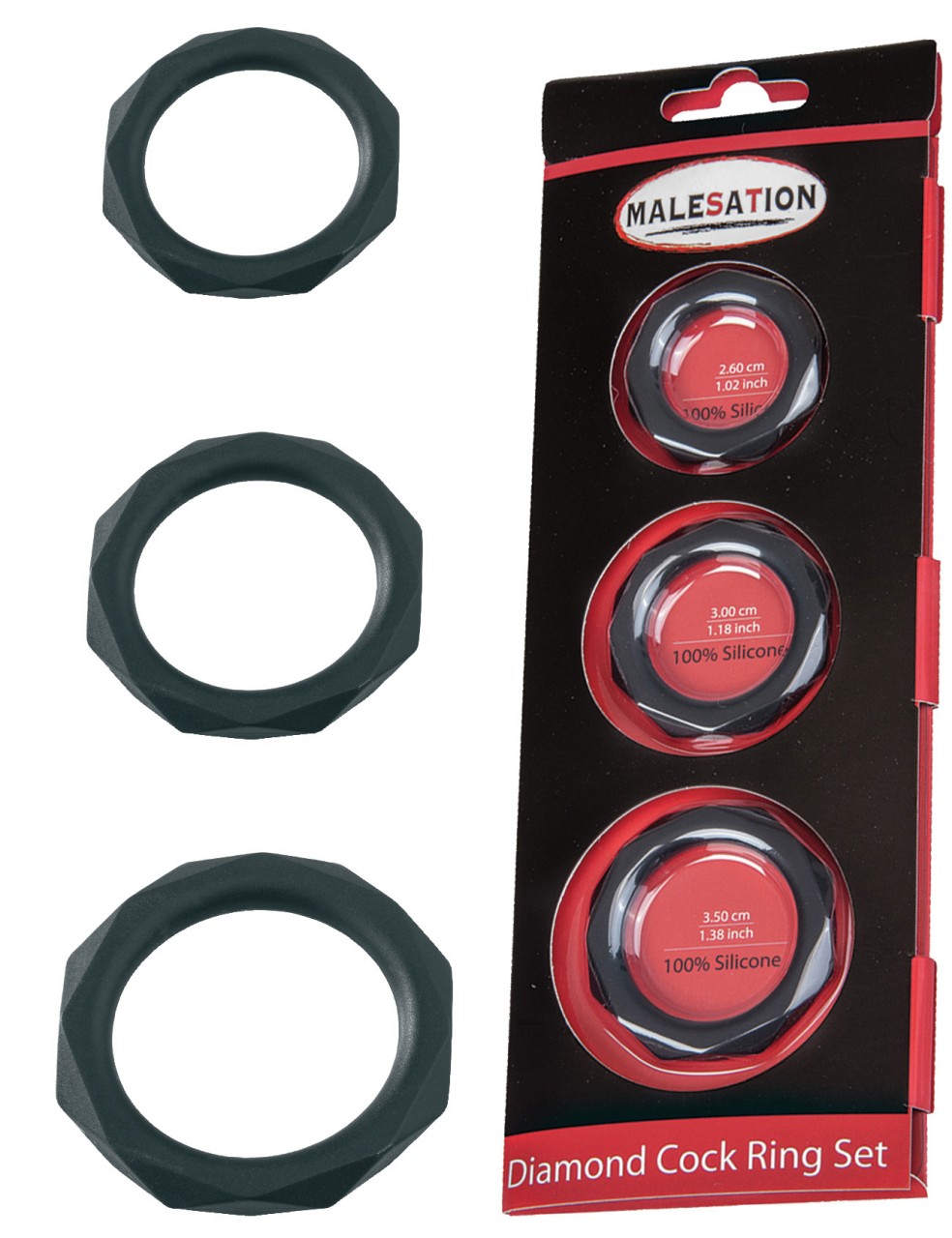 MALESATION Diamond Cock Ring Set